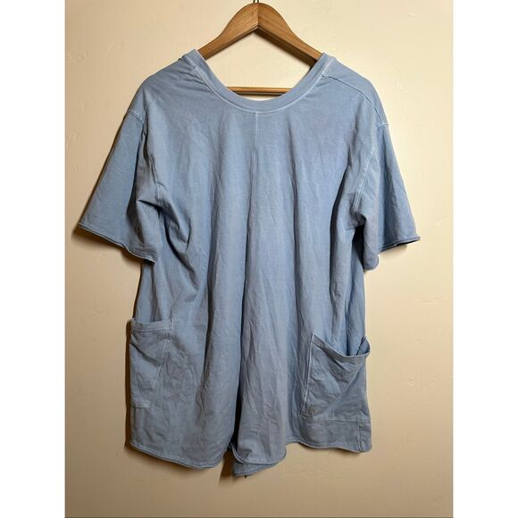 Free People Movement Hot Shot Tee Romper in Steel Blue Size XS - Picture 3 of 6